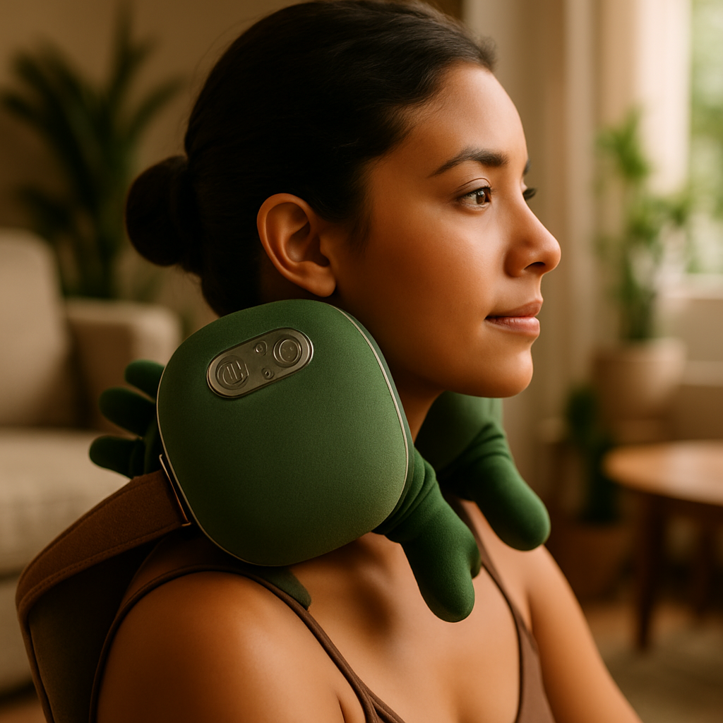 ¡OPORTUNIDAD! Totugit Pro® | Masajeador de Cuello Eléctrico con Calor y Vibración 3D — Alivia el Dolor en Minutos