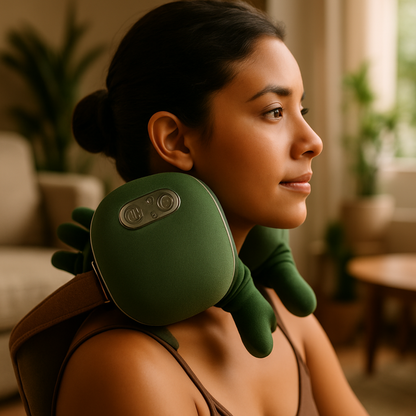 ¡OPORTUNIDAD! Totugit Pro® | Masajeador de Cuello Eléctrico con Calor y Vibración 3D — Alivia el Dolor en Minutos