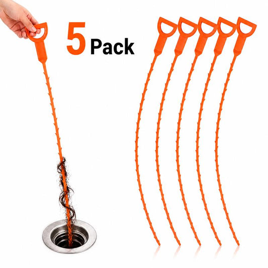 ¡OPORTUNIDAD! DrenaFlex Pro® | Destapador Flexible de Desagüe con Púas · Elimina Cabello y Obstrucciones · Pack x5 Unidades Reutilizables