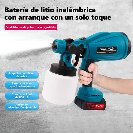 ¡OPORTUNIDAD! PintaMax Pro® | Pistola Pulverizadora Eléctrica Inalámbrica · 2 Baterías 2600mAh · Depósito 800ml · 3 Patrones de Pulverización